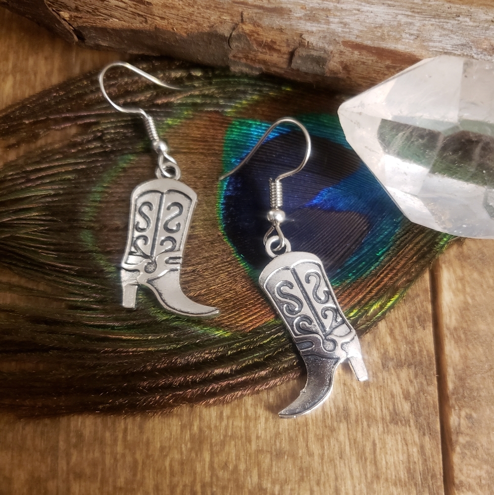 Country Western Cowboy BOOT Earrings Boho Cowgirl Earrings Equestrian Jewelry
